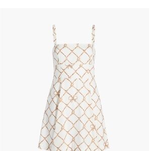 Hill House White and Brown Mini Dress